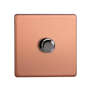 Varilight LED V-Pro 1 Gang Rotary Dimmer Switch Brushed Copper