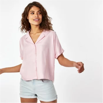 Jack Wills Boxy Revere Shirt - Pink