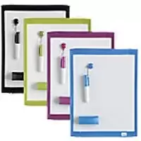 Nobo Mini Wall Mountable Magnetic Whiteboard 1903816 Lacquered Steel Assorted Coloured Frame 216 x 280 mm White