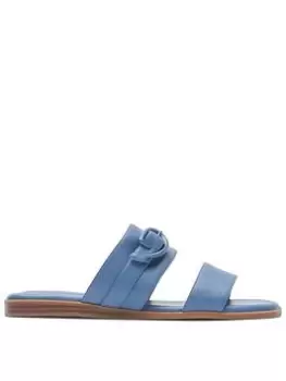 Rockport Yara Buckle Slide Bluestone Synthetic - Blue Size 7, Women