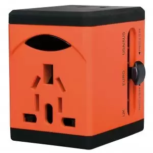 Swordfish VariPlug Univers Travel Adapter Orange 40253 SK00797