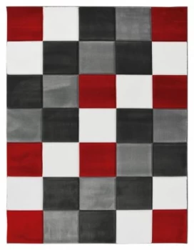 Homemaker Check Rug - Red 120x170