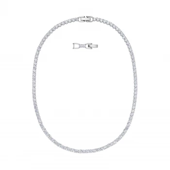 Swarovski Tennis |Rhodium Plated White |Deluxe |Necklace Jewellery