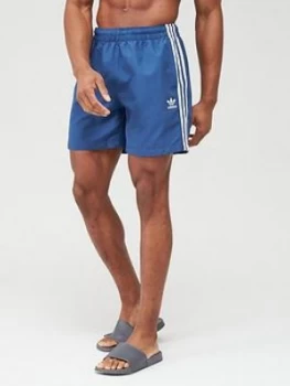 Adidas Originals 3 Stripe Swim Shorts - Navy