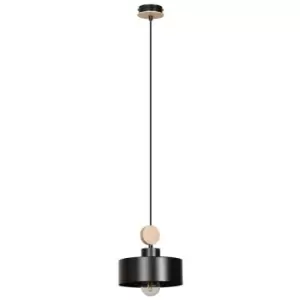 Emibig Tuniso Black Slim Pendant Ceiling Light 1x E27