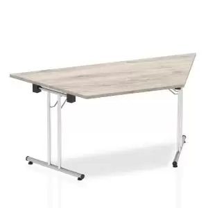 Impulse Folding Trapezium Table 1600 Grey Oak