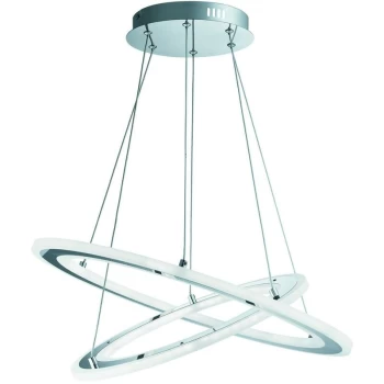 Searchlight Solexa - Integrated LED Ceiling Pendant Light Chrome