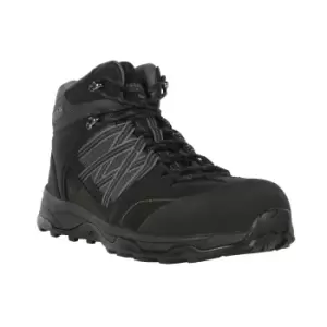 Regatta Mens Claystone Safety Boots (10 UK) (Black/Granite)