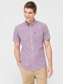 Barbour Short Sleeved Gingham Shirt - Red