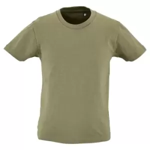 SOLS Childrens Kids Milo Organic T-Shirt (6 Years) (Khaki)