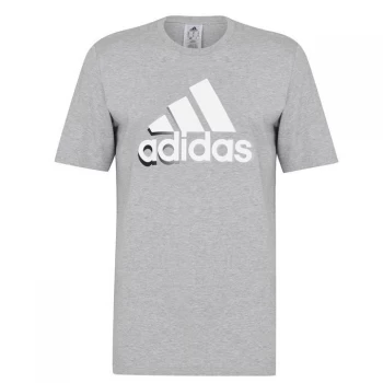 adidas QT T Shirt Mens - Grey Exposure