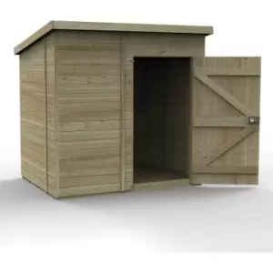 7' x 5' Forest Timberdale 25yr Guarantee Tongue & Groove Pressure Treated Windowless Pent Shed (2.24m x 1.7m) - Natural Timber