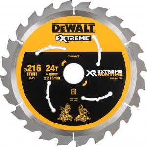 DEWALT Extreme Runtime Circular Saw Blade 216mm 24T 30mm