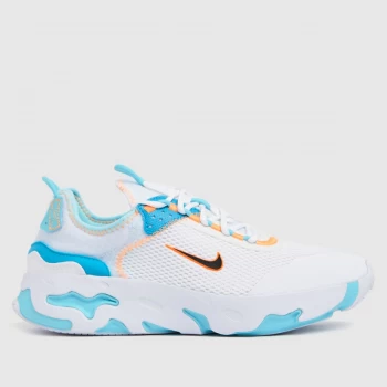 Nike White & Pl Blue React Live Trainers Youth