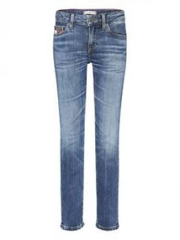 Tommy Hilfiger Girls Nora Skinny Jean, Mid Wash, Size Age: 4 Years, Women