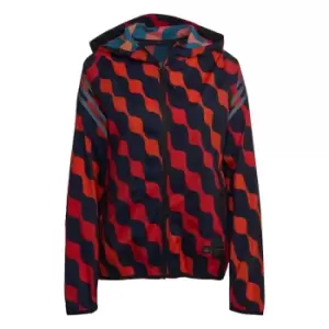 adidas Marimekko Run Icons 3-Stripes Hooded Running Windb - Collegiate Orange