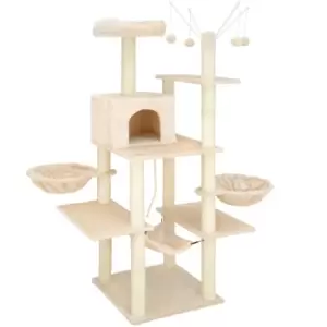 Tectake Cat Tree Scratching Post Lilou - Beige