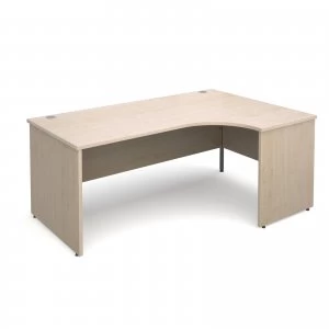 Maestro 25 PL Right Hand Ergonomic Desk 1800mm - Maple Panel Leg desig