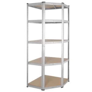 Heavy Duty Corner Shelf 180x70x40cm Galvanized 875kg