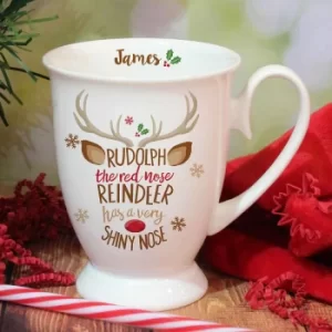 Personalised Rudolph Reindeer Mug