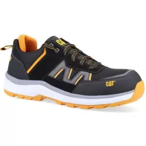 Caterpillar - Mens Accelerate Leather Safety Trainers (9 UK) (Orange/Black/White) - Orange/Black/White