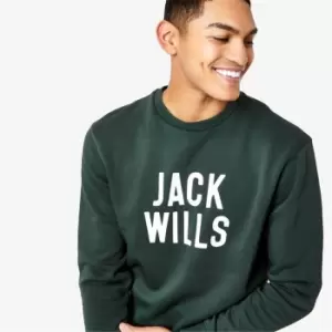 Jack Wills Walker Graphic Logo Sweatshirt - Green