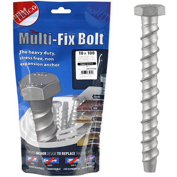 Multi Fix Bolt Hex Head Concrete Screws MF10100B Diameter: 10mm