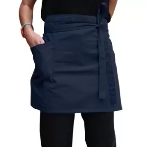 Dennys Unisex Cross Dyed Denim Waist Apron with Pocket (One Size) (Indigo Denim)