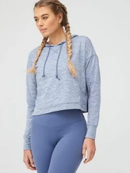 Nike Yoga Jersey Crop Hoodie - Blue, Size XL, Women