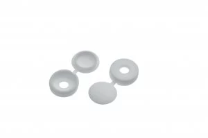 Wickes Plastic Screw Cover Caps - White Pack of 100