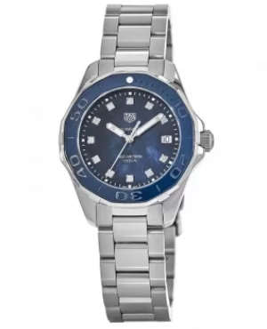 Tag Heuer Aquaracer Quartz Blue Mother of Pearl Diamond Dial Womens Watch WAY131L.BA0748 WAY131L.BA0748