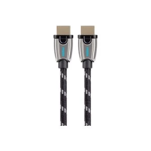 Maplin Pro HDMI A Male to HDMI A Male Cable Braided Gold Connect Shielded 0.75m