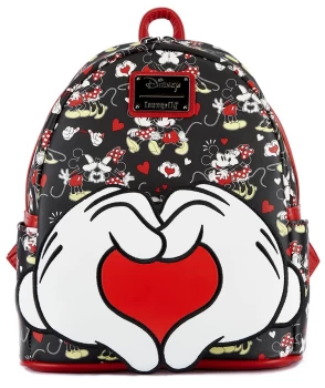 Mickey Mouse Loungefly - Mickey and Minnie Heart Hands Rucksack Mini backpacks multicolour