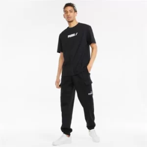 PUMA Trousers Men Black Cotone/poliestere