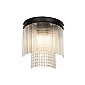 Luminosa Lighting - Wall Light, 2 Light E14, Brown Oxide