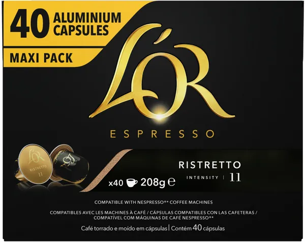 L'OR Ristretto Espresso Coffee 40 Capsules