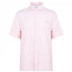 Farah Vintage Seersucker Shirt - 674 Cool Pink