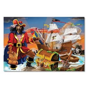 Melissa and Doug Pirateamp39s Bounty Floor Puzzle 100 pieses