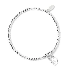 Owl Charm with Sterling Silver Ball Bead Bracelet