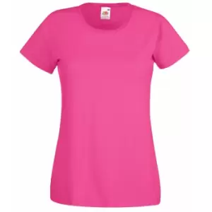 Fruit Of The Loom Ladies/Womens Lady-Fit Valueweight Short Sleeve T-Shirt (Pack Of 5) (XL) (Fuchsia)