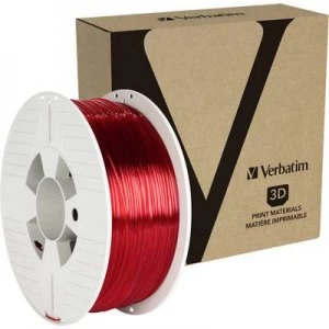 Verbatim 55054 Filament PETG 1.75mm 1kg Red (transparent)