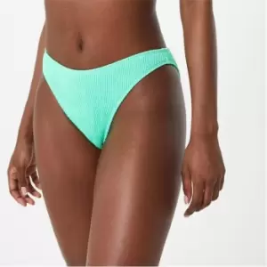 Jack Wills Eco Crinkle Tanga Bikini Bottom - Green