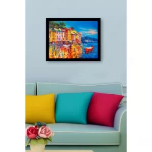 SC0812 Multicolor Decorative Framed MDF Painting