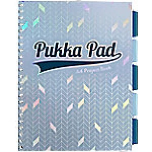 Pukka Pad Project Book Glee A4 Ruled Light Blue Perforated 200 Sheets