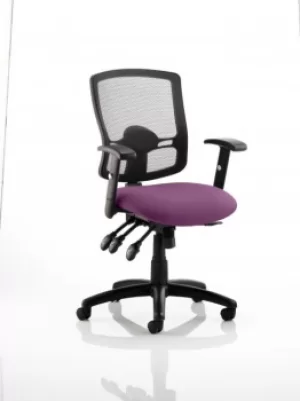 Portland III Black Mesh Back Bespoke Colour Seat Purple