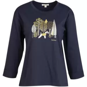 Barbour Womens Burne Long Sleeve Tee Navy 18