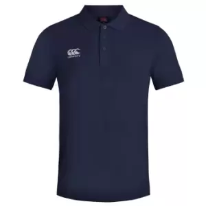 Canterbury Mens Waimak Short Sleeve Pique Polo Shirt (S) (Navy)