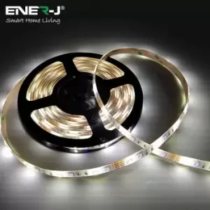 ENER-J Smart WiFi Rgb+cct Changing 5M Plug & Play LED Strip Kit Ip65 White