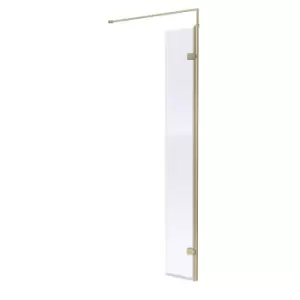 Hudson Reed 300mm Wetroom Swing Screen - Brushed Brass