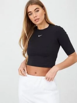 Nike Nsw Essential 3 Quarter Sleeve Top - Black